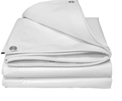 Белая ткань с ПВХ-покрытием